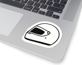 Racing Helmet Kiss-Cut Stickers | Perfect for Car Lovers, Laptop Decor, Gift for Racers, Racing Events, Motorsport Merchandise