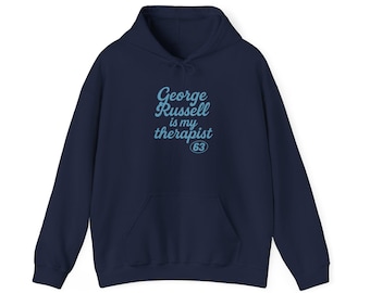 Funny F1 Hoodie, George Russell Fan Gift, Unisex Racing Sweatshirt, Formula 1 Apparel, Racing Enthusiast Present