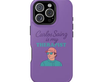 Carlos Sainz Magnetic Tough Phone Case, Gift for Racing Fans, Customizable Phone Cover, Motorsports Gift, Therapy Humor Case