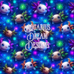 Neon Paisley Axolotl sömlös fil, sömlös Axolotl digital fil, söt Axolotl sömlös mönster, neon Axolotl scrapbook digitalt papper
