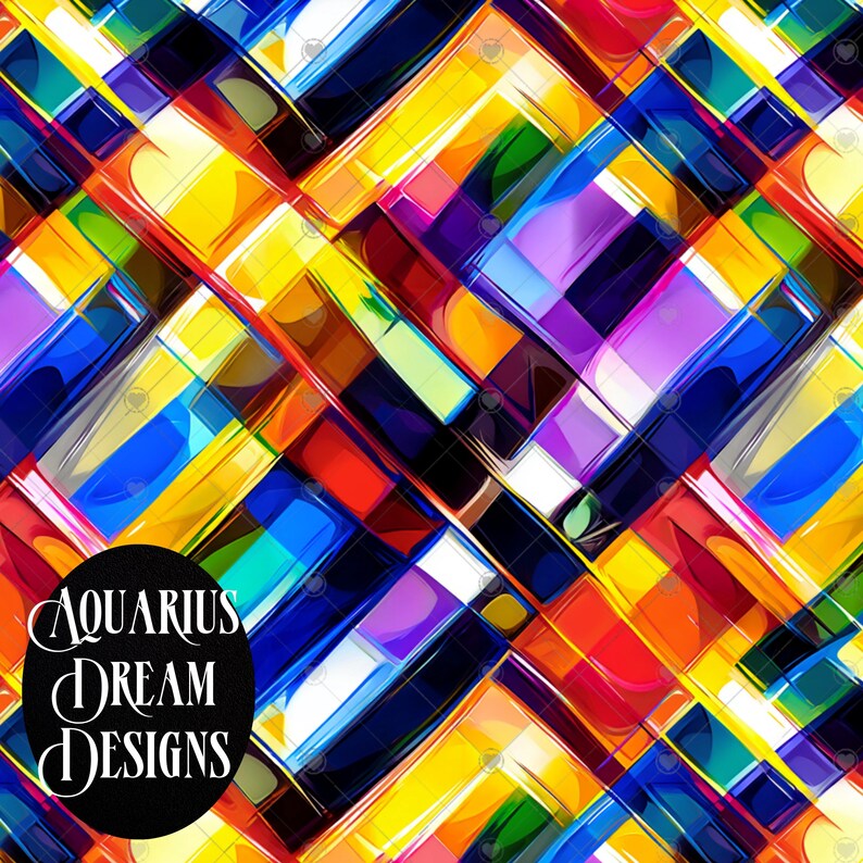Rainbow Metallic Plaid Seamless File, Plaid Metallic Seamless Pattern ...