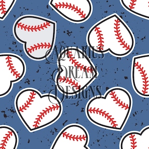 Baseball Seamless Pattern - Seamless Baseball Pattern - Softball Pattern - Baseball Repeating Pattern - Baseball Mom - Softball Mom Pattern