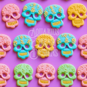 Rainbow Sugar Skull Seamless Pattern, Day of the Dead Seamless File, Pastel Skulls Seamless, Pastel Skull Pattern, Pastel Goth Seamless File