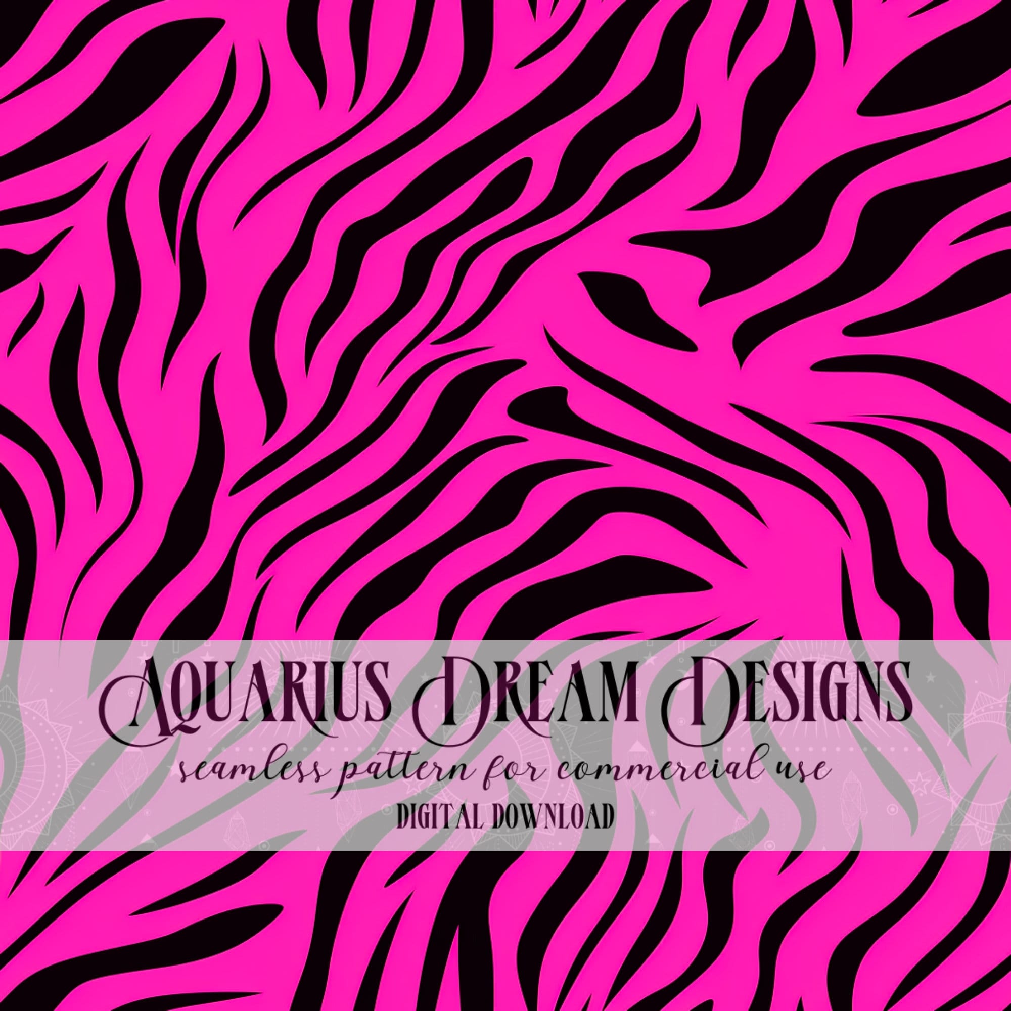 Pink Zebra Print Seamless Pattern, Zebra Seamless File, Pink