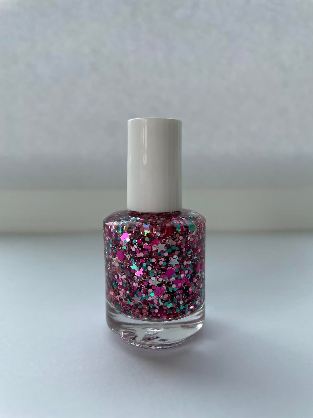 Clear Glitter Vegan Nail Polish Topper Confetti Nail Polish Rainbow
