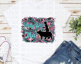 Pretty Girls Show pig PNG, Stock show pig, Stock show cow, Show pig PNG, show cow png, Show Life PNG Digital Download Sublimation