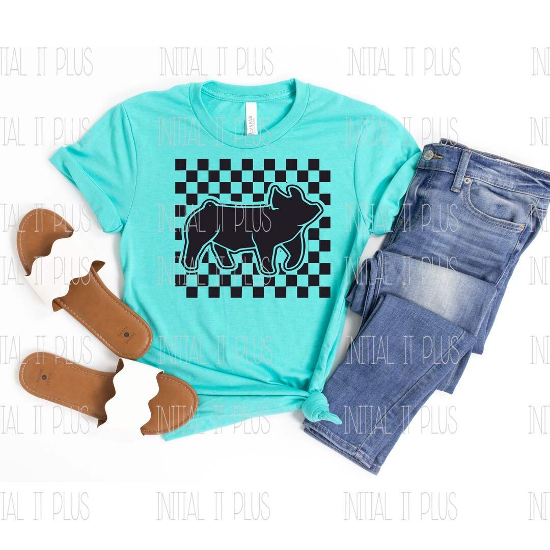 Checker Show Pig Digital File, Stock Show Pig, Show Cow PNG, Show Life ...