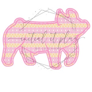 Aztec show pig digital file, Stock show pig, Show pig PNG, Show Life Pig PNG Digital Download Sublimation