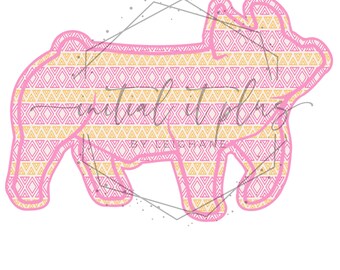 Aztec show pig digital file, Stock show pig, Show pig PNG, Show Life Pig PNG Digital Download Sublimation