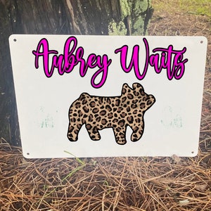 Custom show signs, Show pig sign, Show cow sign, Livestock show stall sign, Stall Sign