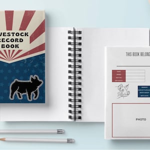 PRINTABLE Stock show record book, Show pig, Livestock show, Pig Youth Livestock Project Record Book