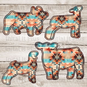 BUNDLE Show animals digital file, Stock show life, Show pig PNG, Show Life cow PNG Digital Download Sublimation