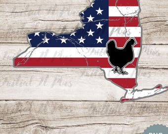 New York American flag show chicken digital file, Stock show chicken, Show chicken PNG, Show Life PNG Digital Download Sublimation