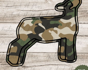 Camo show lamb digital file, Stock show sheep, Show lamb PNG, Show Life sheep PNG Digital Download Sublimation