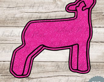 Glitter show lamb digital file, Stock show lamb, Show lamb PNG, Show Life lamb PNG Digital Download Sublimation