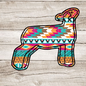 Aztec show Lamb digital file, Stock show lamb, PNG, Show Life PNG Digital Download Sublimation
