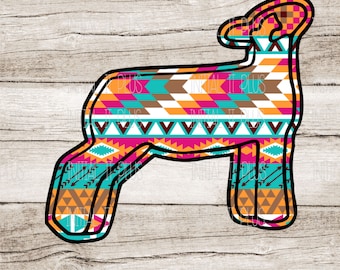 Aztec show Lamb digital file, Stock show lamb, PNG, Show Life PNG Digital Download Sublimation