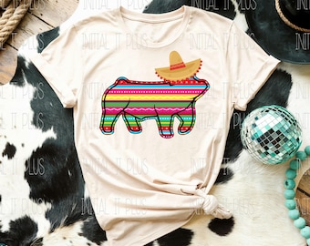 Cinco de Mayo show pig digital file, Stock show pig, Show pig PNG, Show Life Pig PNG Digital Download Sublimation