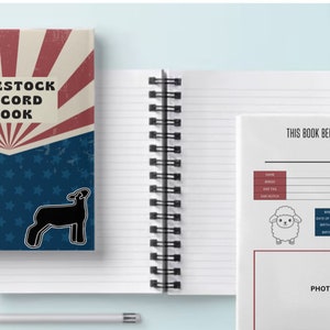 PRINTABLE Stock show record book, Show sheep, Livestock show, Sheep Youth Livestock Project Record Book
