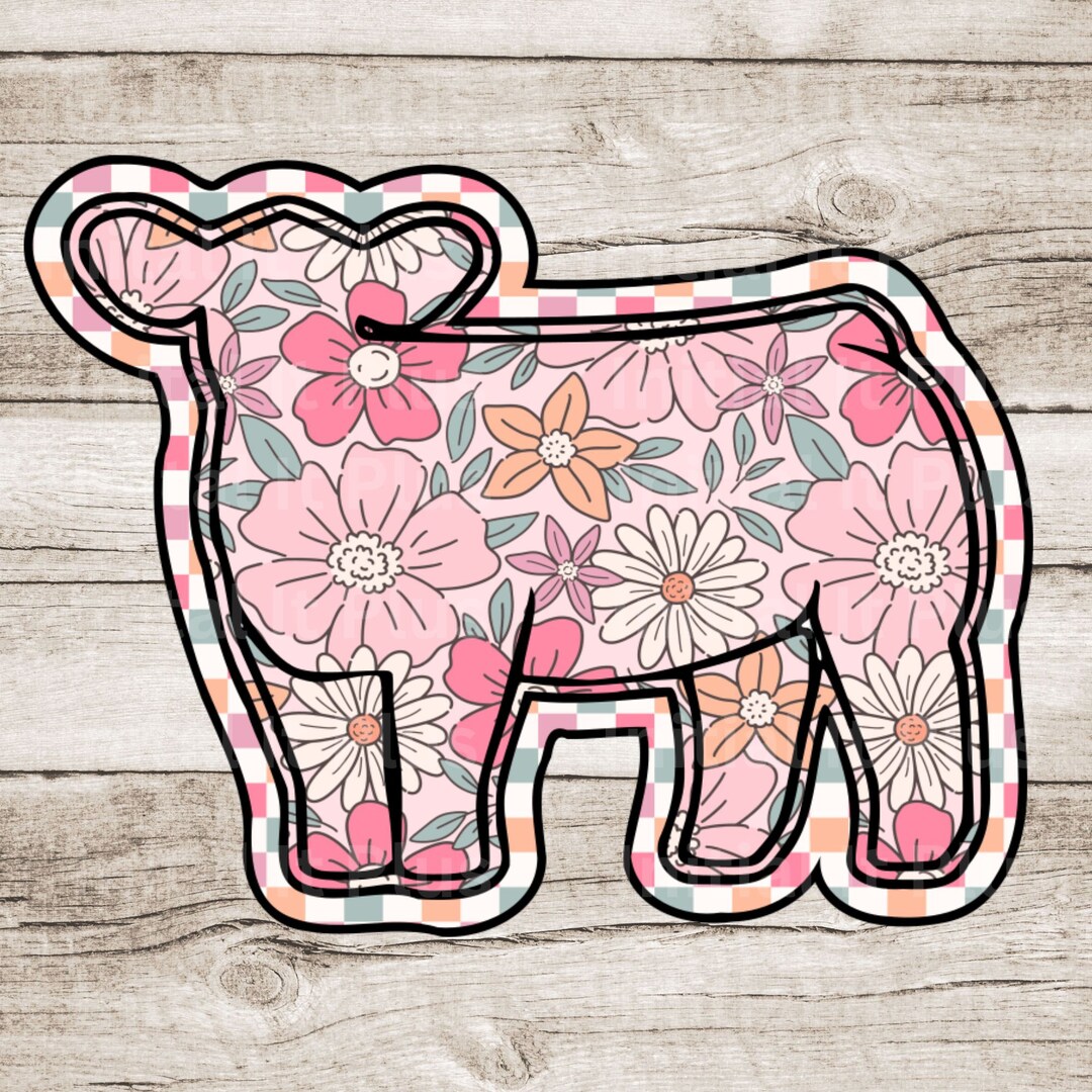 Show Cow Digital File, Stock Show Cow, Show Cow PNG, Show Life Cow PNG ...