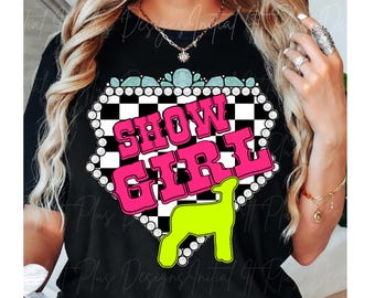 Show Girl PNG, Stock show Sheep, Retro Show Lamb PNG, western show, Show Life Lamb PNG Digital Download Sublimation