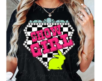 Show Girl PNG, Stock show rabbit, Retro Show rabbit PNG, western show, Show Life Rabbit PNG Digital Download Sublimation