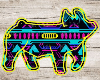 Neon show pig digital file, Stock show pig, Show pig PNG, Show Life Pig PNG Digital Download Sublimation
