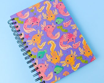 Sketchbook | Axolotls | A5 with сream and blank pages 150g/m