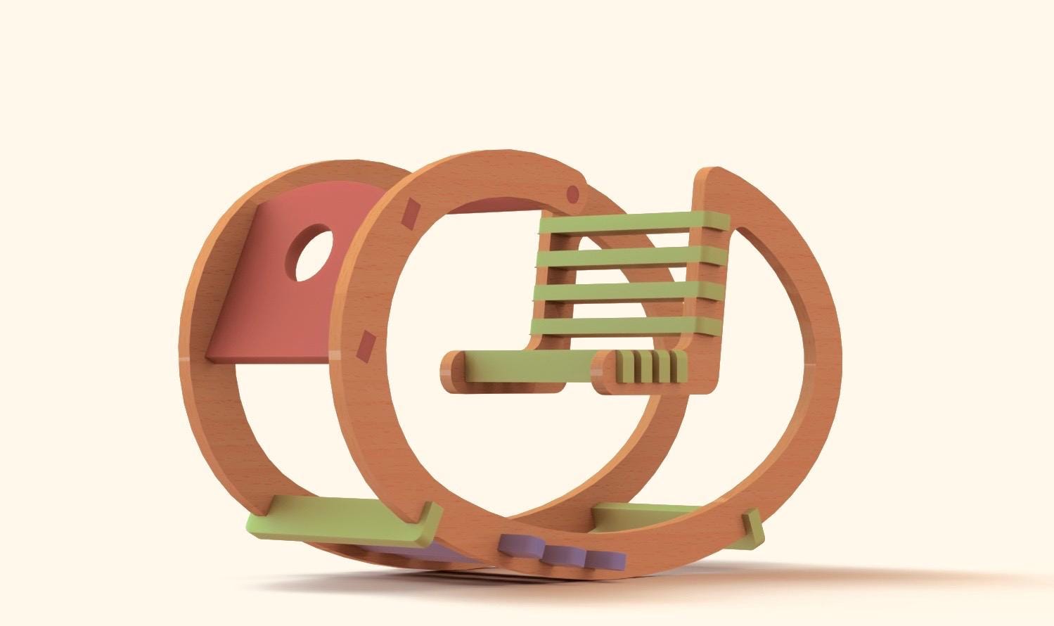 Toddler Rocker Plan Montessori Toddler ROCKER Plans: DIY Plywood CNC Laser Cut Files ...