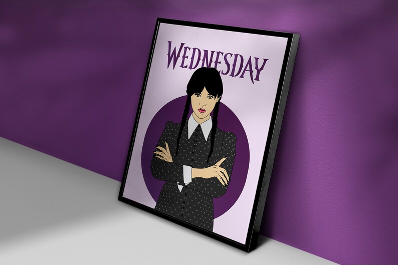 Wednesday Photo Frame Wednesday Addams Poster, Addams Family, Wednesday, Jenna Ortega ...