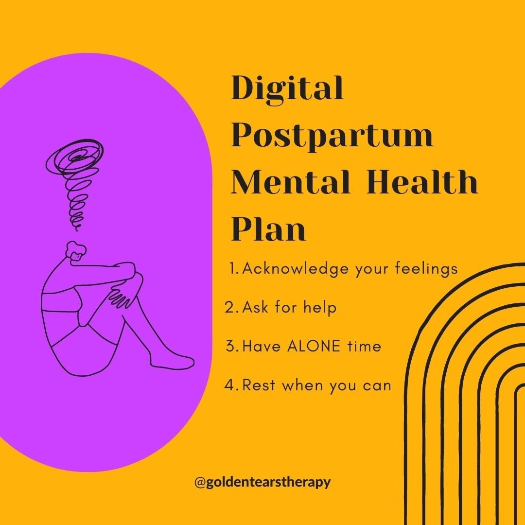 Postpartum Mental Health Action Plan Etsy