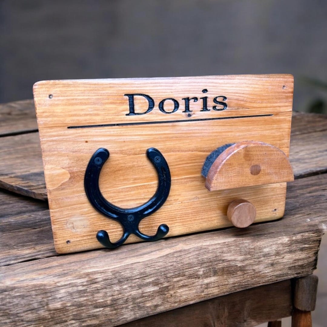Personalised Bridle Rack With Horse Shoe Headcollar Hook - Etsy UK