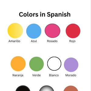 Flashcards Spanish Colors for Kids Print Cut and Learn - Etsy ...