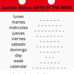 Spanish Worksheets for Kids Printable Spanish Homeschool - Etsy