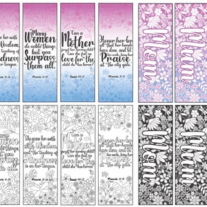 Christian Mother's Day Bookmark Scripture Mothers Day - Etsy