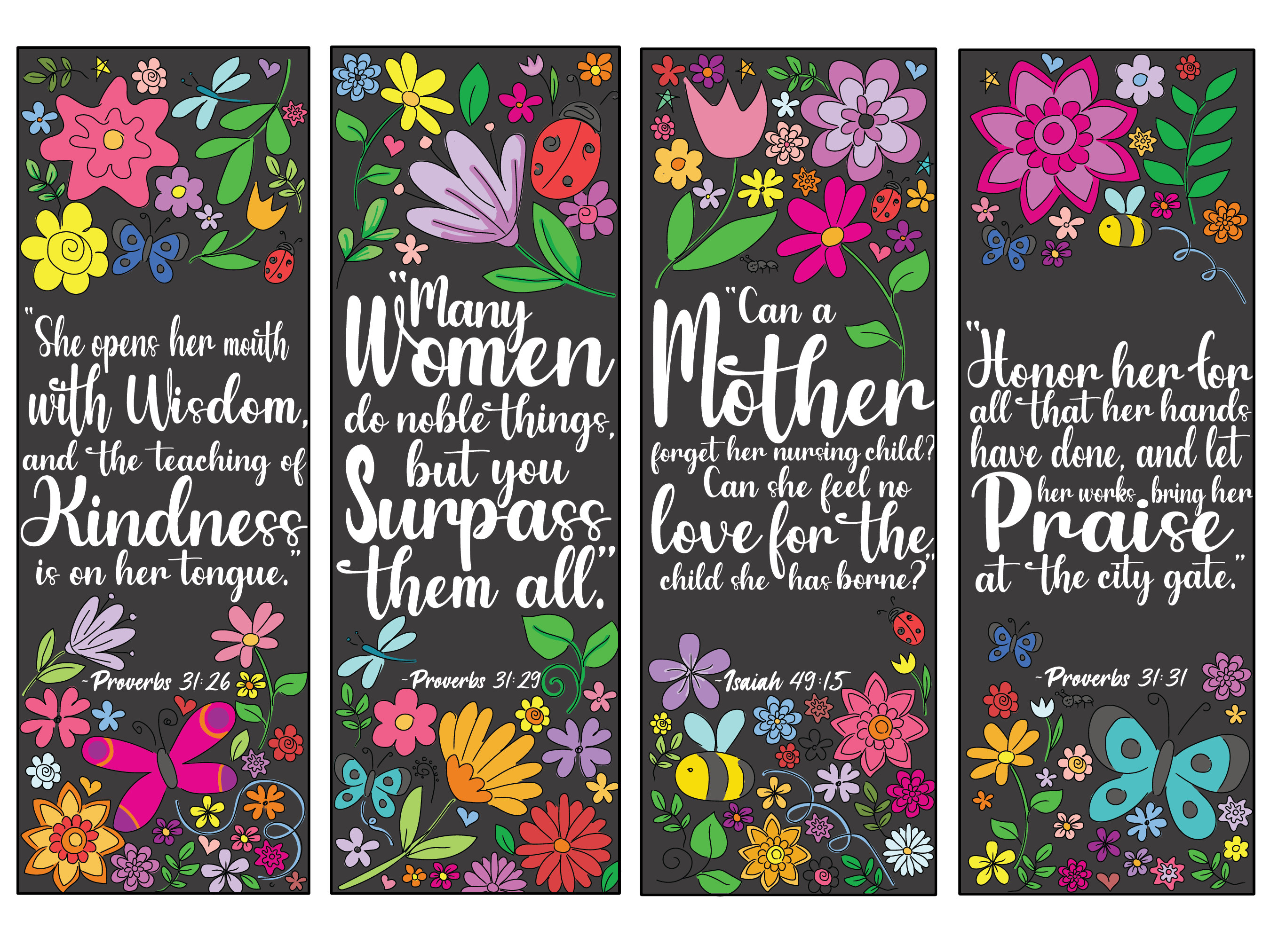 Mother s Day Scripture Printable Bookmarks Etsy Mother s Day Scripture Printable Bookmarks Etsy
