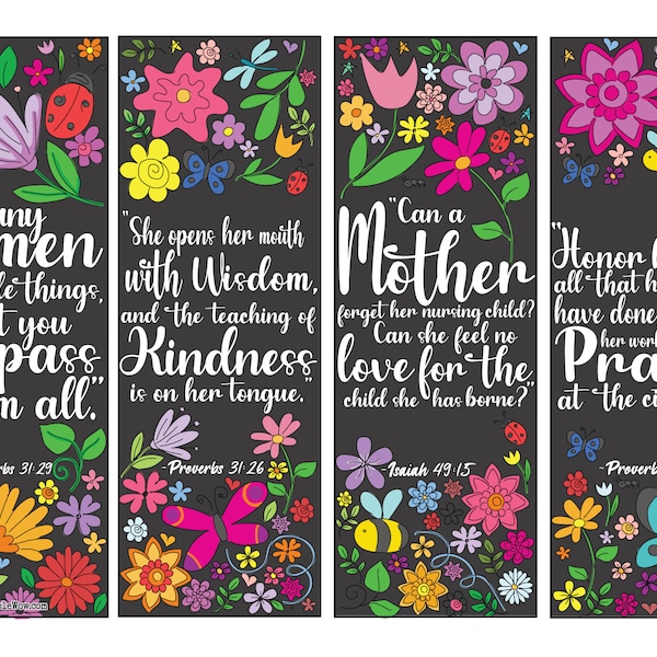 Mother's Day Scripture Printable Bookmarks