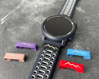 Mountain Smart Watch Charm, Personalized Watch Band Charm, Watch Tag, Apple Watch, Garmin, Smart Watch, Watch Accessory, Gift for Runners
