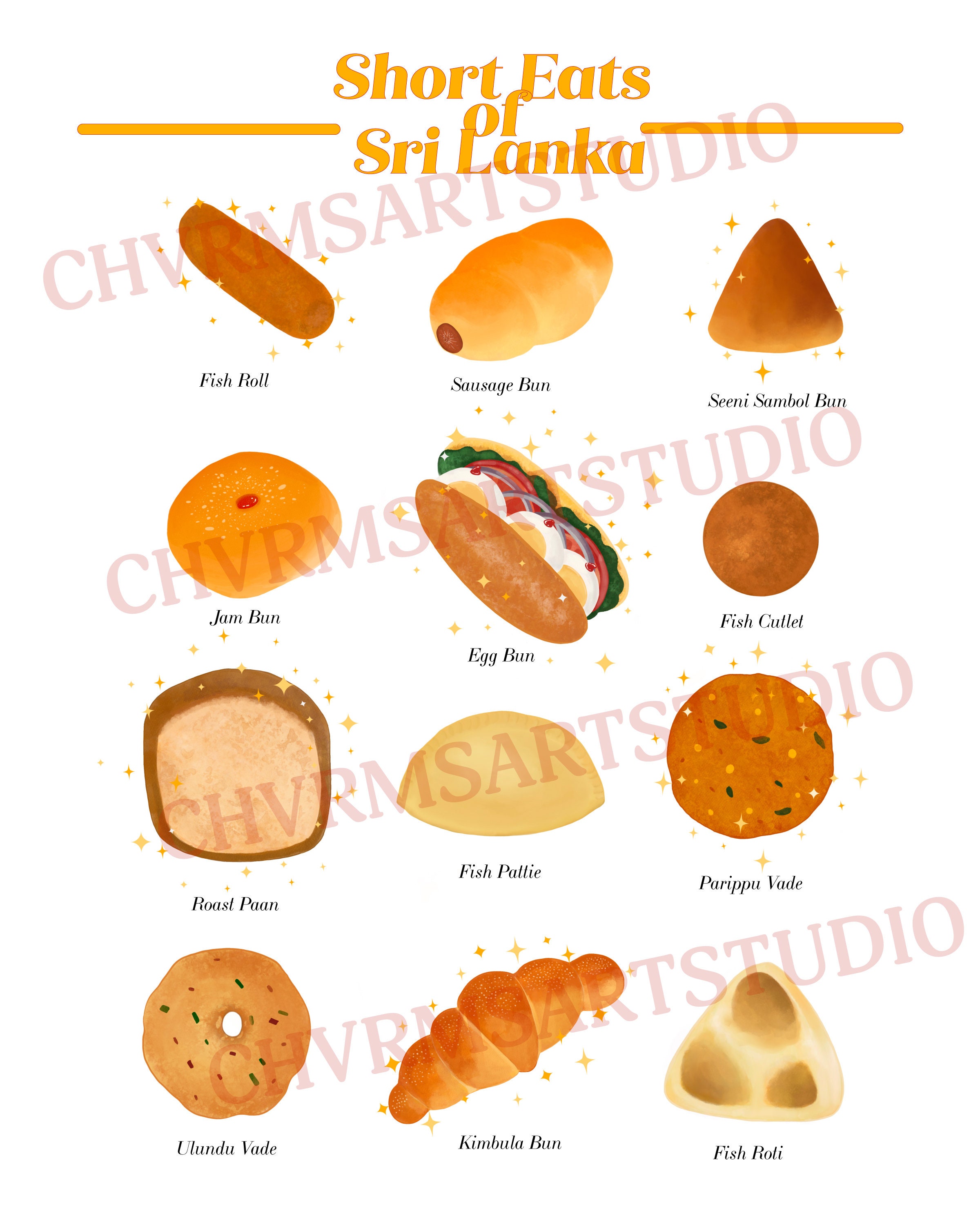 SHORT EATS Sri Lanka Wall Art, Ceylon Poster, Travel Sri Lanka Art