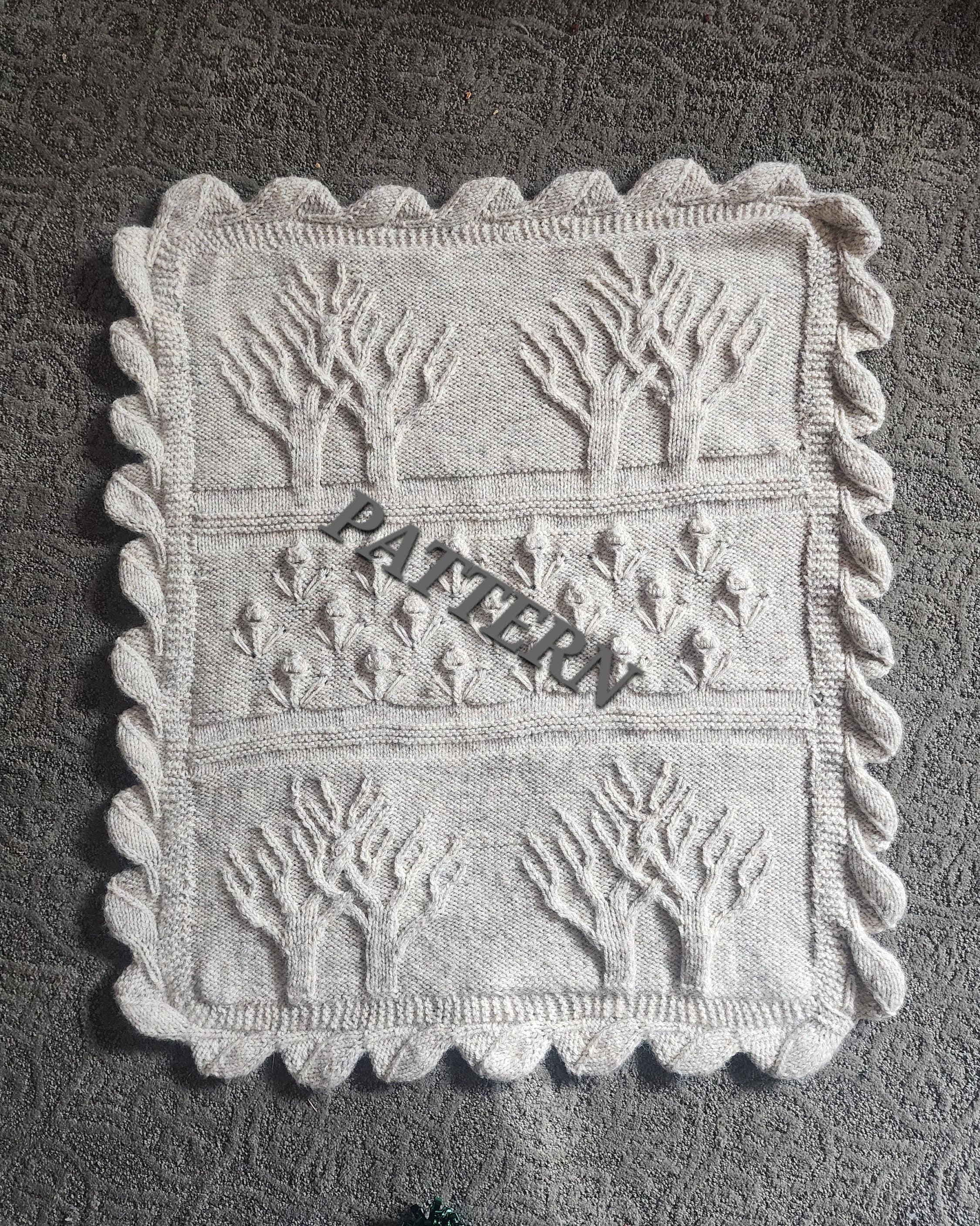 Tree of Life Baby Knitted Blanket Pattern Detailed and Expanded
