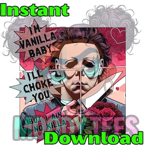 Vanilla Baby Michael Myers PNG | Funny Horror SVG | Killer Valentine Sublimation | Sassy Slasher Art | Digital Download