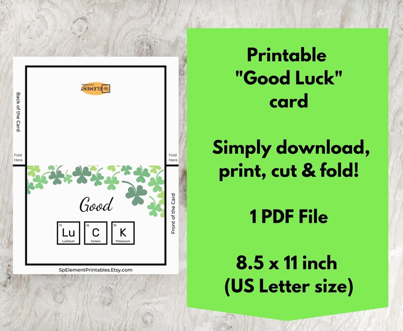 Nerdy Good Luck Card Printable - Il 794xN.4726545647 866f 