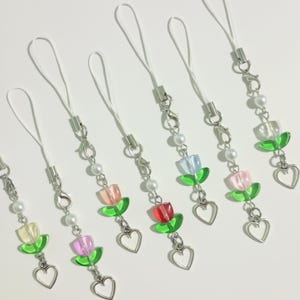 Cute Pastel Tulip Phone Charms
