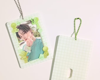 Cute Green Alien Acrylic Photocard Holder