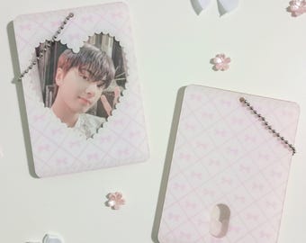 Cute Pink Bow Acrylic Photocard Holder