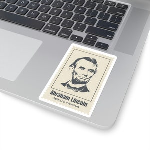 Abraham Lincoln Kiss-Cut Stickers 4 x 4 designed by VueDeLaVie for PuzzledDigitals