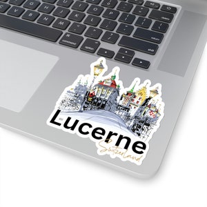 Stickers Lucerne Suisse Kiss-Cut 4 x 4