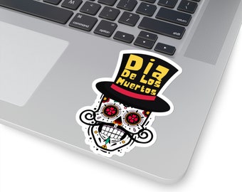 Dia de Los muertos Sticker 4 x 4 designed von VueDeLaVie für PuzzledDigitals