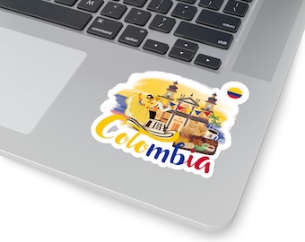 Colombia Kiss-Cut Stickers 4 x 4