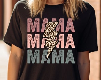 Camicia per mamma retrò, Camicia per mamma leopardata, Camicia per la vita della mamma, Camicia per mamma ragazza, Camicia per maternità, Camicia per mamma carina, Regalo per la festa della mamma, T-shirt per mamma